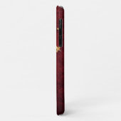 Gouden Kroon op Rode Achtergrond Omringd door Roze Case-Mate iPhone Case (Achterkant/links)
