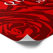 Gouden Kroon Rode Rozen Quinceanera Ontvangstfeest Poster (Hoek)