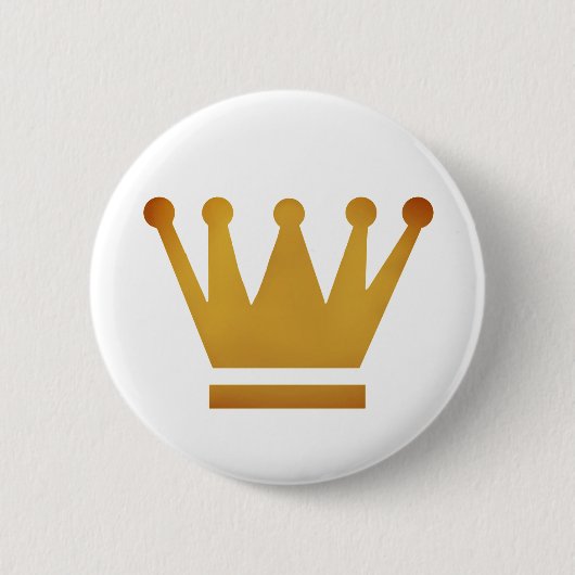 Gouden Kroon Ronde Badge Ronde Button 5,7 Cm (Voorkant)