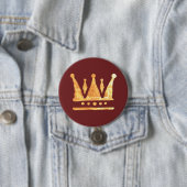 Gouden Kroon Ronde Badge Ronde Button 7,6 Cm (In situ)