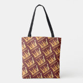 Gouden Kroon Ronde Badge Tote Bag (Achterkant)