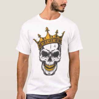 Gouden Kroon Schedel Grafische T-Shirt