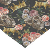 Gouden Kroon Schedel Rode Rozen Gotische Halloween Medium Tafelloper (Hoek)