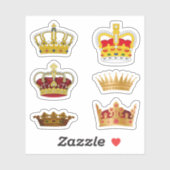 Gouden Kroon Stickers (Vel)