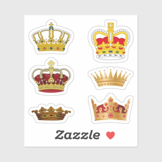 Gouden Kroon Stickers (Vel)