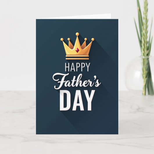 Gouden Kroon Vaderdag Kaart (Voorkant)