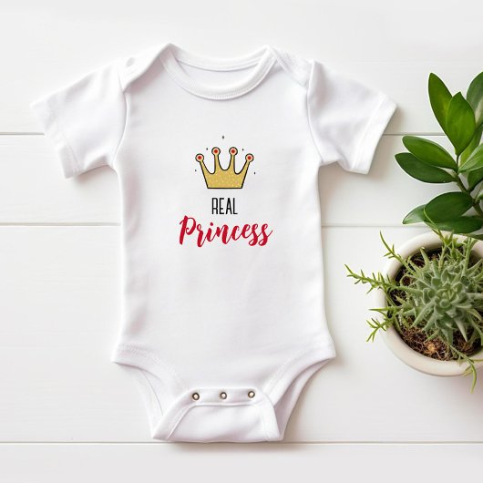 Gouden kroon voor prinses romper