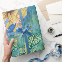 gouden kroonbladeren cadeaupapier