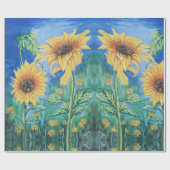 gouden kroonbladeren cadeaupapier (Vlak)