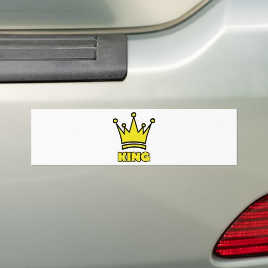 gouden kroonicoon bumpersticker (Op auto)
