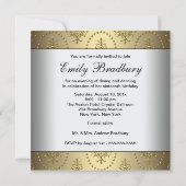 Gouden kroonluchter Classy Sweet Sixteen Ball Kaart (Achterkant)