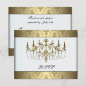 Gouden kroonluchter Classy Sweet Sixteen Ball RSVP (Voorkant / Achterkant)