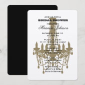 Gouden Kroonluchter Vrijgezellenfeest Kaart (Voorkant / Achterkant)