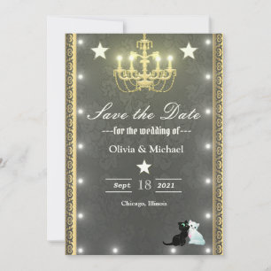 Gouden kroonluier save the date