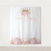 Gouden Kroonprinses Verjaardag Achtergrond Fotohok Wandkleed (Voorkant)