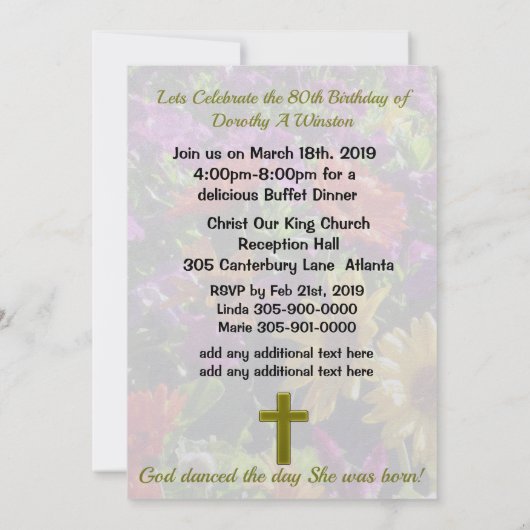  GOUDEN KRUIS 80E VERJAARDAG UITNODIGING (Achterkant)