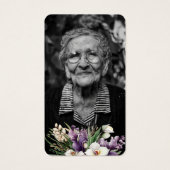 Gouden Kruis Bloemen Begrafenis Gebed Kaarten Visitekaartje (Achterkant)