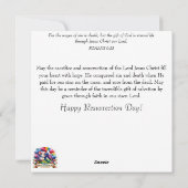 Gouden Kruis Bloemen Waterverf Hymne Christelijk P Feestdagenkaart (Achterkant)