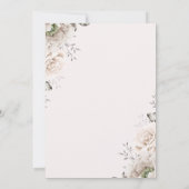Gouden Kruis Blush Rozen Doop Kaart (Achterkant)