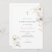 Gouden kruis boho doop kaart (Voorkant / Achterkant)