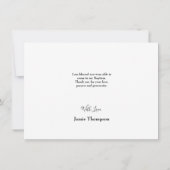 Gouden Kruis Dank u Baby Foto Doop Kaart (Achterkant)