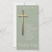 Gouden Kruis Dankbetuiging Bedankt Kies Kleur 2 (Voorkant)