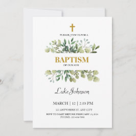 Gouden kruis doop kaart