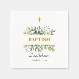 Gouden kruis doop servet