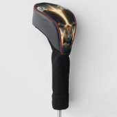 Gouden Kruis Dubbele Adelaar met Lion Pride Golfheadcover (Schuin)