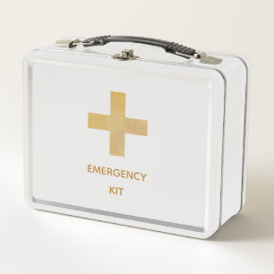 Gouden Kruis EHBO-kit Medicijnen Metalen Doos