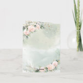 Gouden Kruis en Bloemen Foto Memorial Service (Achterkant)