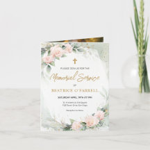 Gouden Kruis en Bloemen Foto Memorial Service