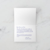 Gouden kruis en kelk katholieke bruiloft bedankkaart (Binnen)