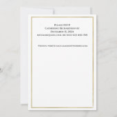 Gouden Kruis en Kelk Katholieke Bruiloft Kaart (Achterkant)