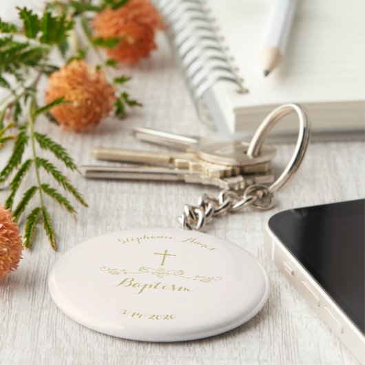 Gouden Kruis en Laurels Sleutelhanger (Zijkant)