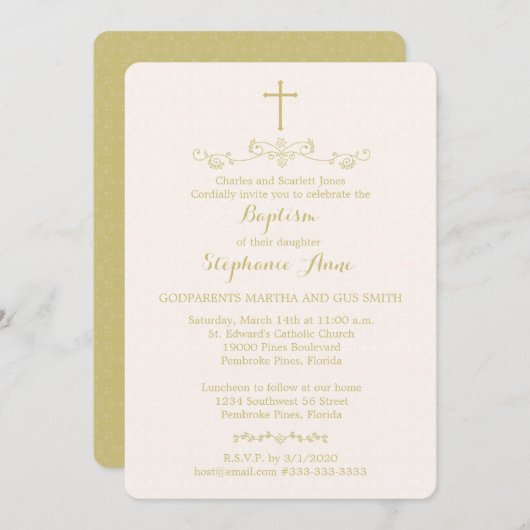 Gouden Kruis en Lauwerbladeren Kaart (Voorkant / Achterkant)