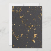 Gouden kruis frame bloem eerste heilige communie kaart (Achterkant)
