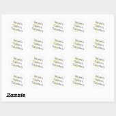Gouden Kruis God Heeft Het Gezegd Ronde Sticker (Vel)