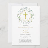 Gouden Kruis Groenheidsluir Feest van het Leven Kaart (Voorkant)