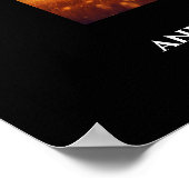 Gouden Kruis in een herfstweide bij zonsopgang Poster (Hoek)