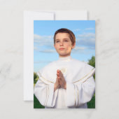 Gouden Kruis Kalligrafie Eerste Communie Foto Bedankkaart (Achterkant)