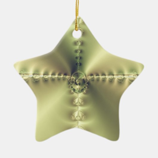 Gouden Kruis Keramisch Ornament (Voorkant)