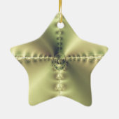 Gouden Kruis Keramisch Ornament (Achterkant)