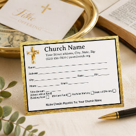Gouden Kruis Klasse Kerk Tiendegave Collectie Envelop