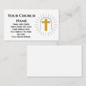 Gouden Kruis Logo kerkvoorganger Visitekaartje (Voorkant / Achterkant)