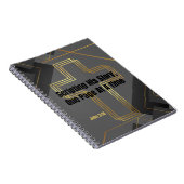 Gouden Kruis met Grijs Modern Design - Johannes 3: Notitieboek (Rechterzijde)