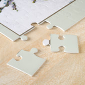 Gouden kruis met witte bloem legpuzzel (Zijkant)