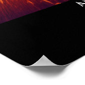 Gouden kruis onder een glorieuze zonsopgang poster (Hoek)