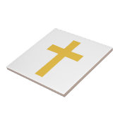 Gouden Kruis op Wit Tegeltje (Zijkant)