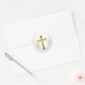 Gouden kruis op witte envelop verzegeling sticker (Envelop)